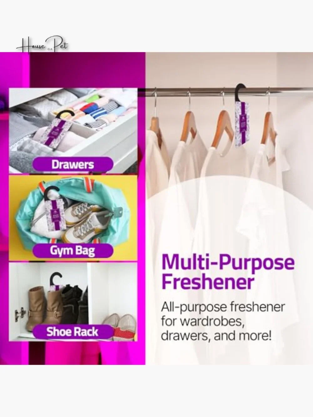 Berry Scented Closet Deodorizer 6-Pack | Long-Lasting Drawer Sachets